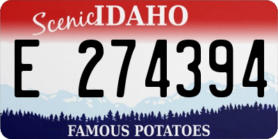 ID license plate E274394