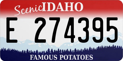 ID license plate E274395