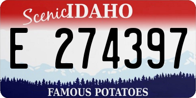 ID license plate E274397