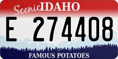 ID license plate E274408