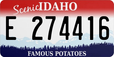 ID license plate E274416