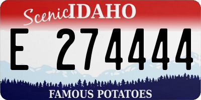 ID license plate E274444