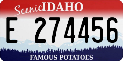 ID license plate E274456