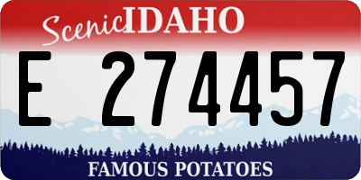ID license plate E274457