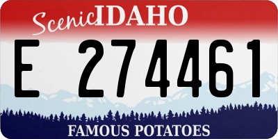 ID license plate E274461