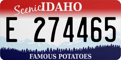 ID license plate E274465
