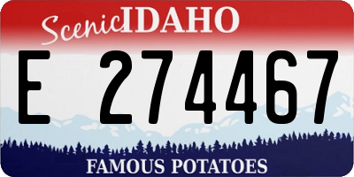 ID license plate E274467