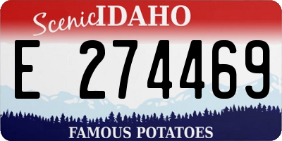 ID license plate E274469