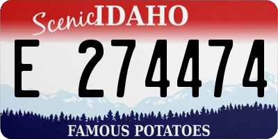ID license plate E274474