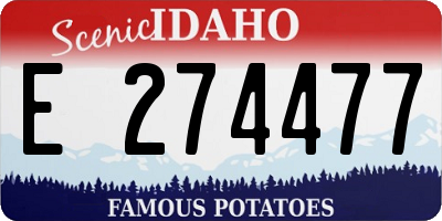 ID license plate E274477