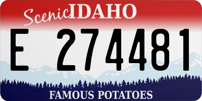 ID license plate E274481