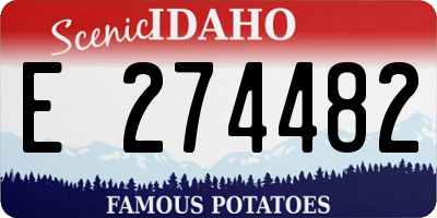 ID license plate E274482