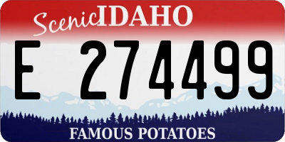 ID license plate E274499