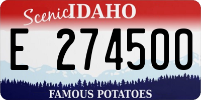 ID license plate E274500