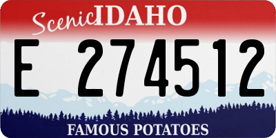 ID license plate E274512