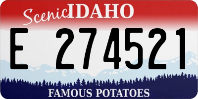 ID license plate E274521