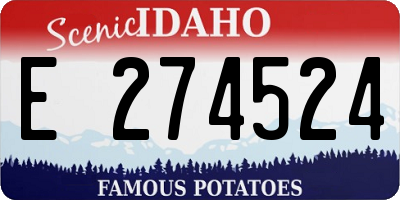 ID license plate E274524