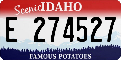 ID license plate E274527