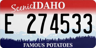 ID license plate E274533