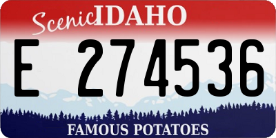 ID license plate E274536