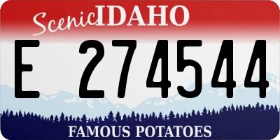 ID license plate E274544