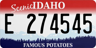 ID license plate E274545
