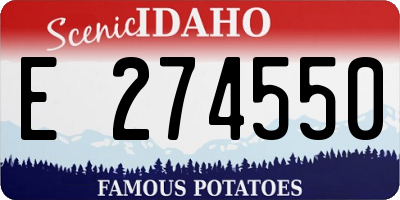 ID license plate E274550