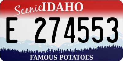 ID license plate E274553