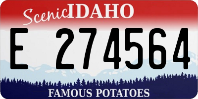 ID license plate E274564