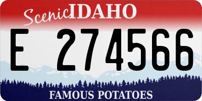 ID license plate E274566