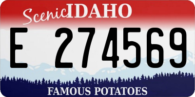 ID license plate E274569