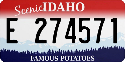 ID license plate E274571