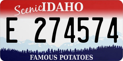 ID license plate E274574