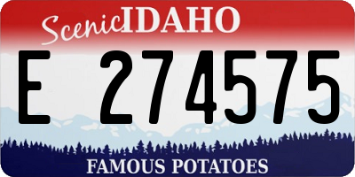 ID license plate E274575