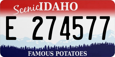 ID license plate E274577