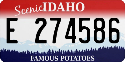 ID license plate E274586