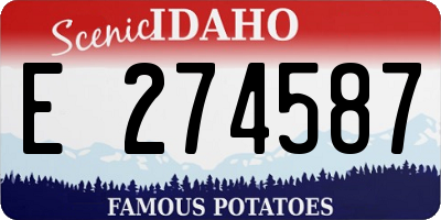ID license plate E274587