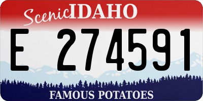 ID license plate E274591