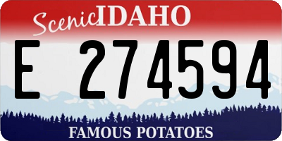 ID license plate E274594