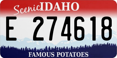 ID license plate E274618
