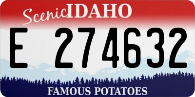 ID license plate E274632