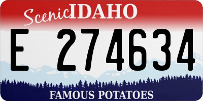 ID license plate E274634