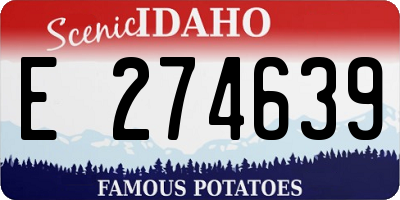 ID license plate E274639
