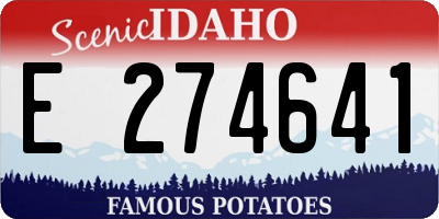 ID license plate E274641