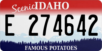 ID license plate E274642