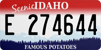 ID license plate E274644