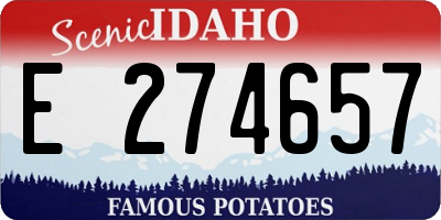 ID license plate E274657