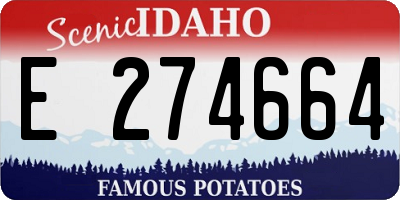 ID license plate E274664