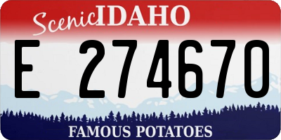 ID license plate E274670