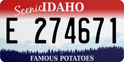 ID license plate E274671